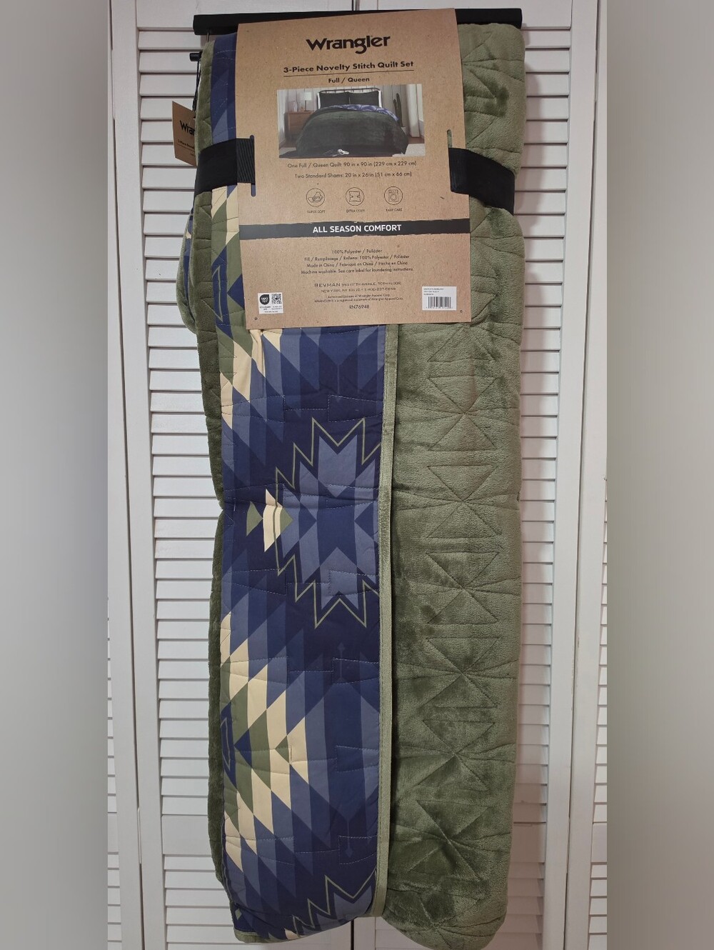 Wrangler Plush Quilt Set